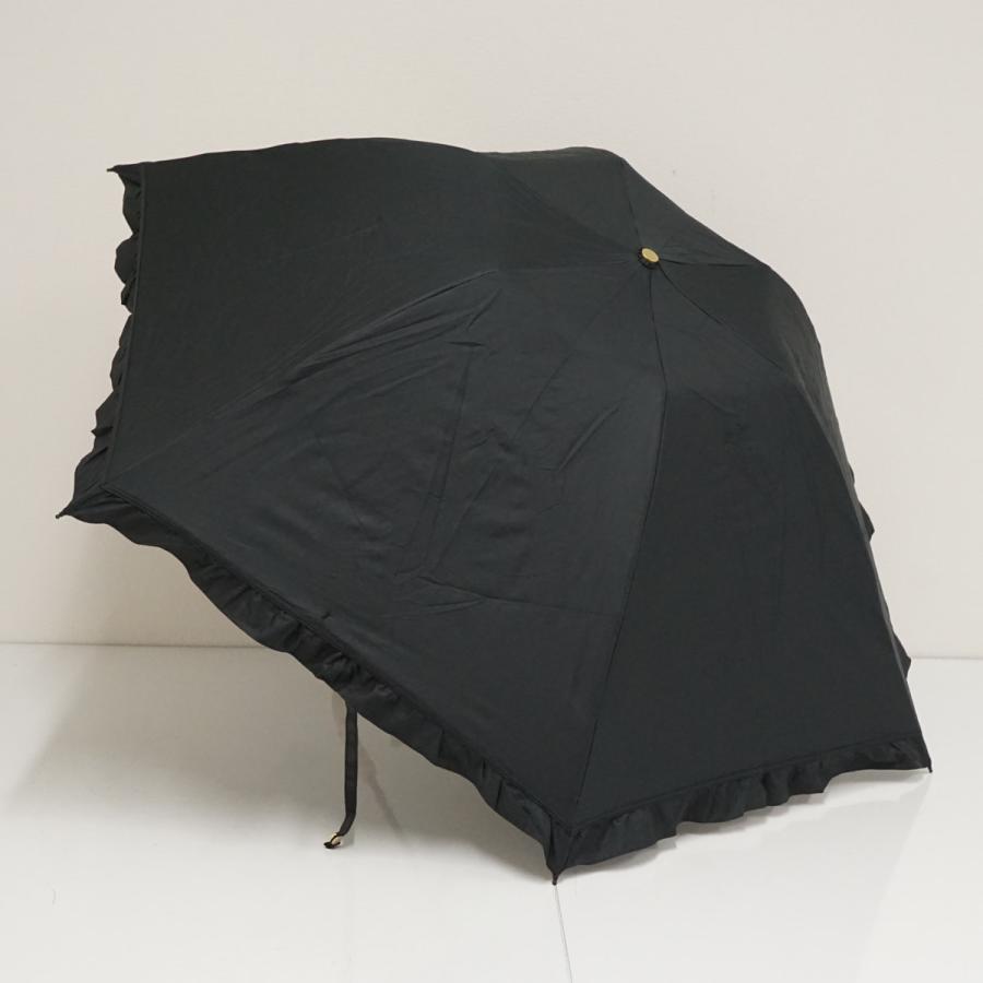 完全遮光折りたたみ日傘 Wpc. UVO ウーボ USED美品 ブラック フリル 3 