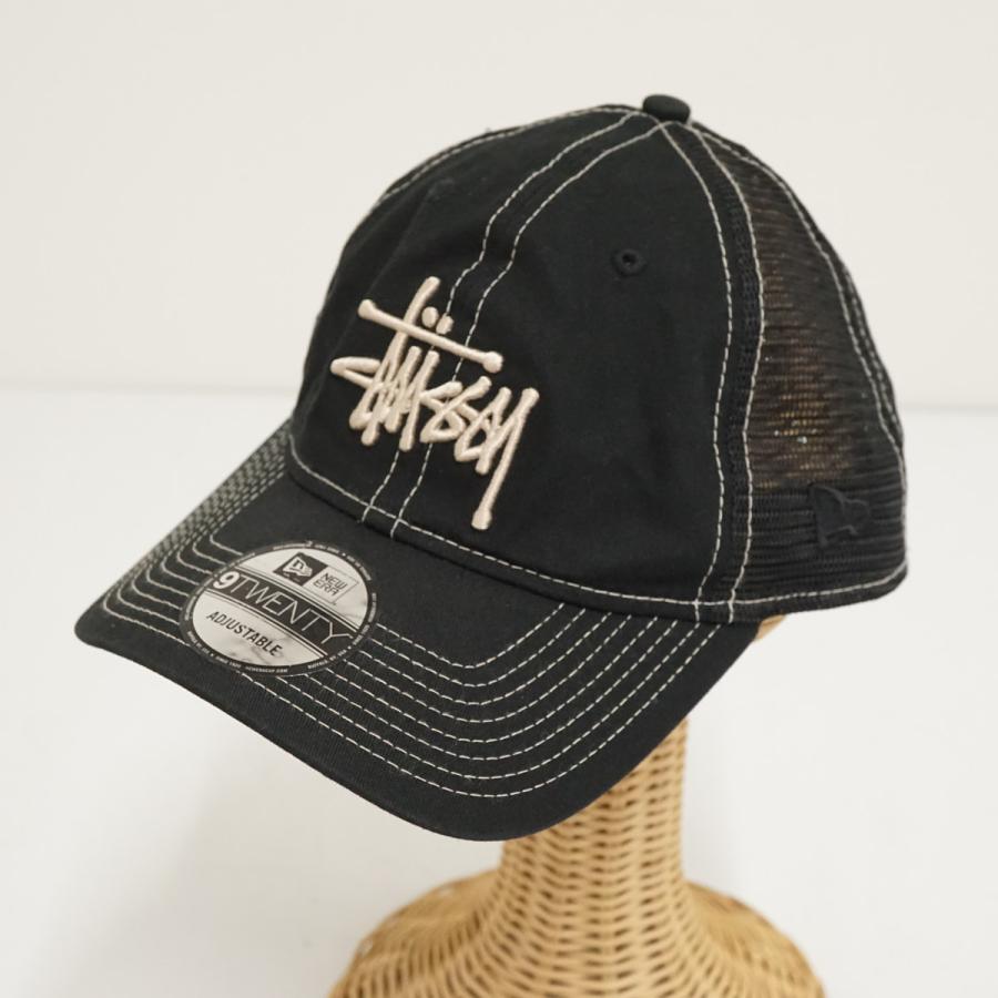 STUSSY キャップ　ニューエラ　ブラック STUSSY 新品 ステューシー AUTHENTIC NEW ERA CAP ストックロゴ