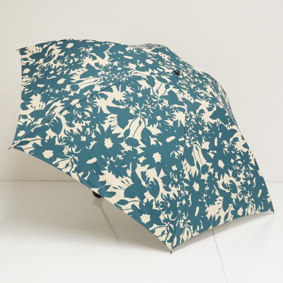 Sybilla（シビラ） 折りたたみ傘 USED美品 フラワー 花柄 草花 ブルー 