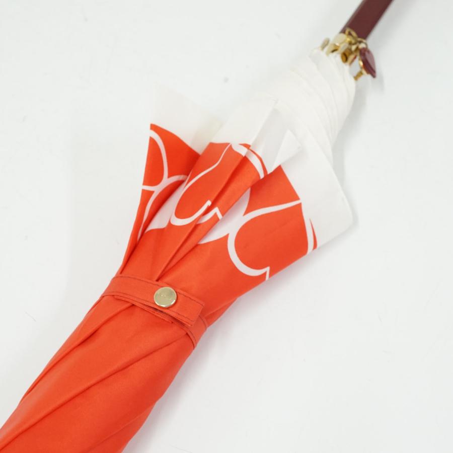 FURLA（フルラ） 傘 USED美品 レッド ハート ロゴ UV 長傘 ブランド