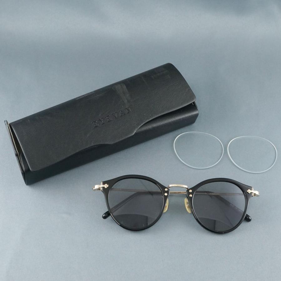 眼鏡 サングラス EYEVAN USED超美品 E-0505 PBK/G アイヴァン ブラック