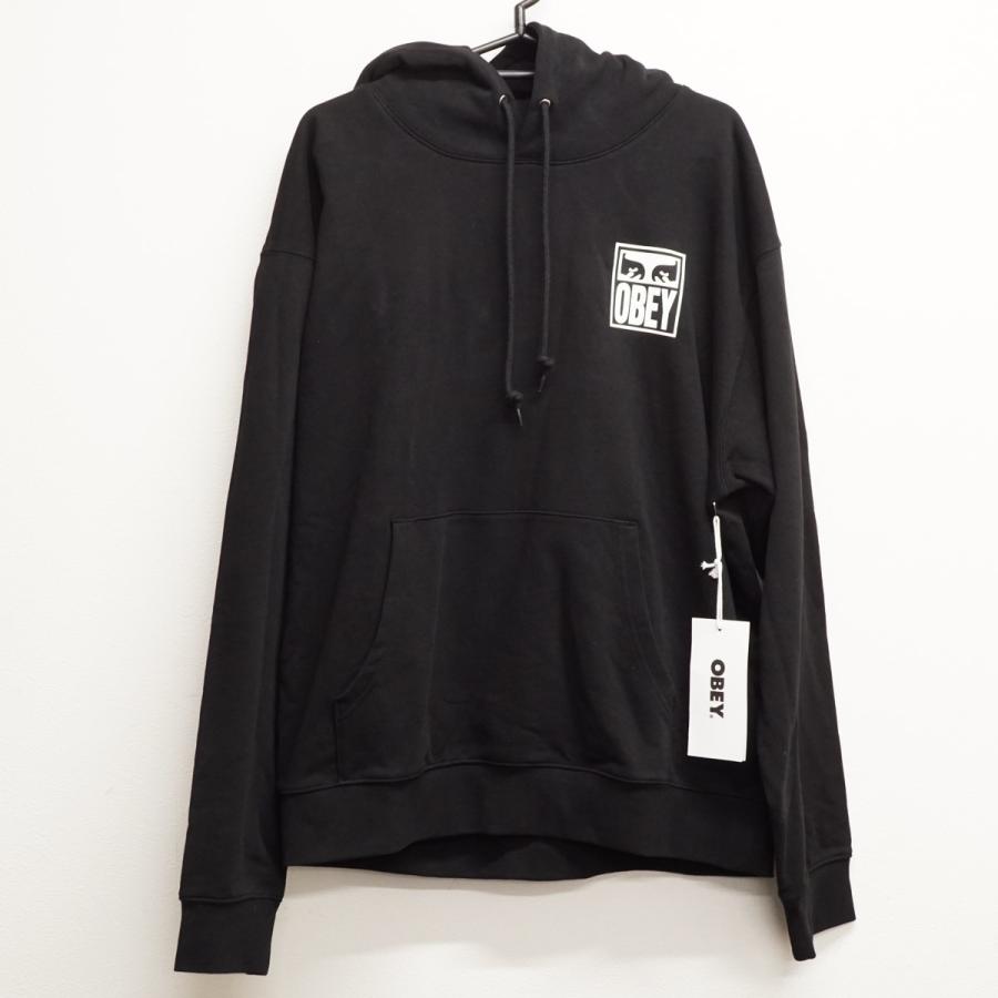 【新品】OBEY オベイ EYES ICON 2 HOODIE FLEECEX パーカー トレーナー ブラック メンズ Lサイズ X8445 OBEY（オベイ） 【新品】OBEY EYES ICON 2 HOODIE FLEECEX パーカー