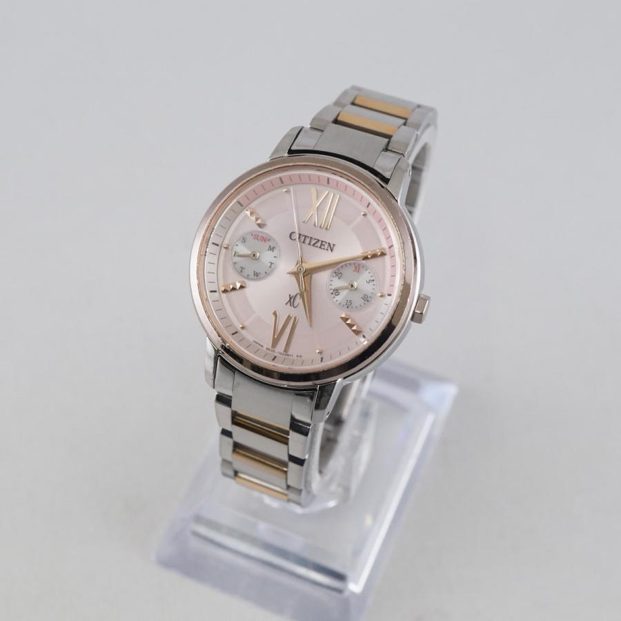 えのきシチズン 腕時計 クロスシー ソーラー中古品02095・03095) XC CITIZEN xC USED美品 腕時計 8635-T016065 エコドライブ ピンク