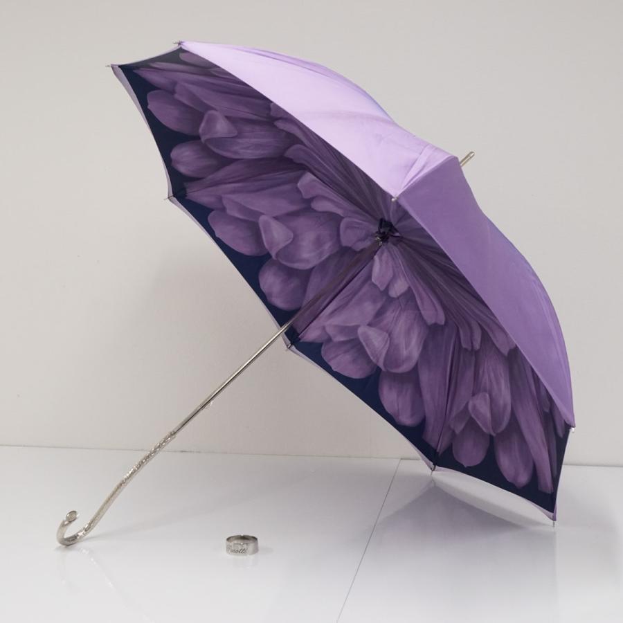 高級傘 Pasotti パソッティ パープル ダリア USED美品 二重張り