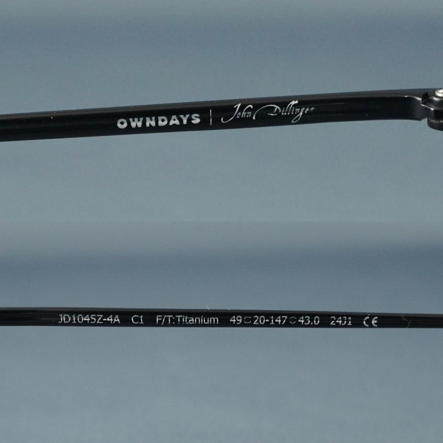 眼鏡 OWNDAYS John Dillinger USED美品 JD1045Z-4A オンデーズ