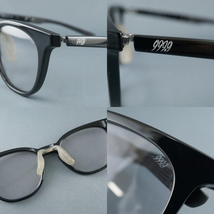 999.9（フォーナインズ） 眼鏡 USED美品 SP-24 col.90 ブラック