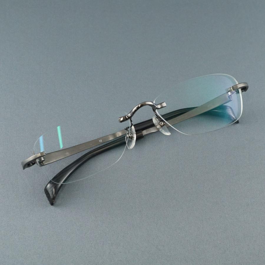 999.9 フォーナインズ 眼鏡 USED美品 TW-31T col.12 ガンメタリック