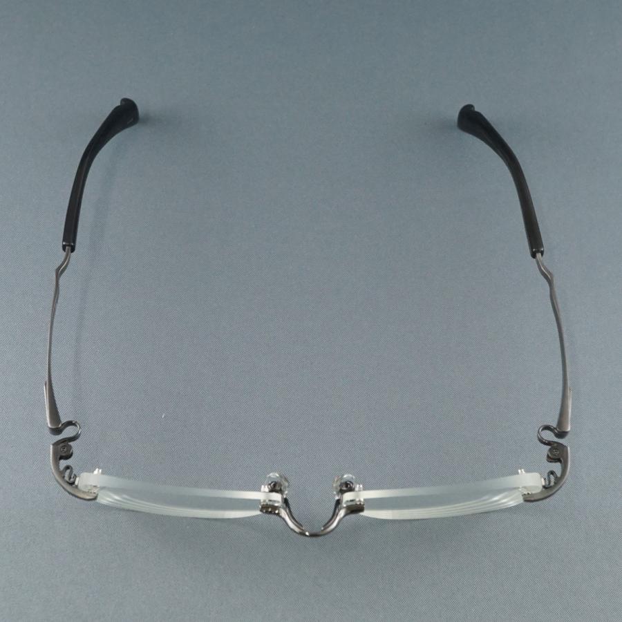 999.9 フォーナインズ 眼鏡 USED美品 TW-31T col.12 ガンメタリック ダークグレーマット チタン 中古 ケース付き X8749_4