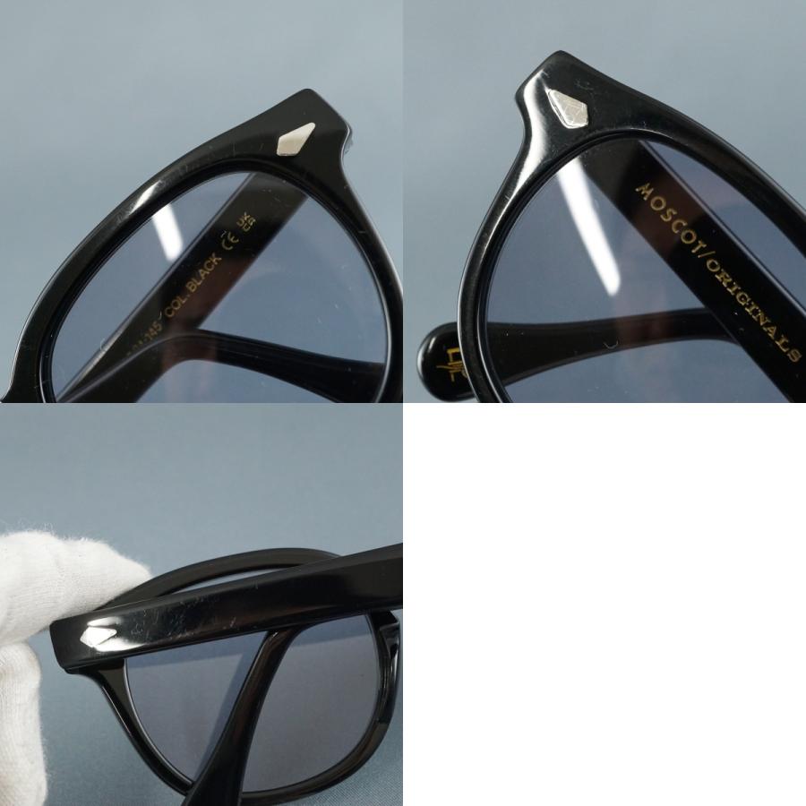 眼鏡 MOSCOT LEMTOSH USED品 度無しレンズ 49サイズ ウェリントン モスコット レムトッシュ ブラック アイウェア 中古 X8763 MOSCOT（モスコット） 眼鏡 MOSCOT LEMTOSH USED品 度無しレンズ 49