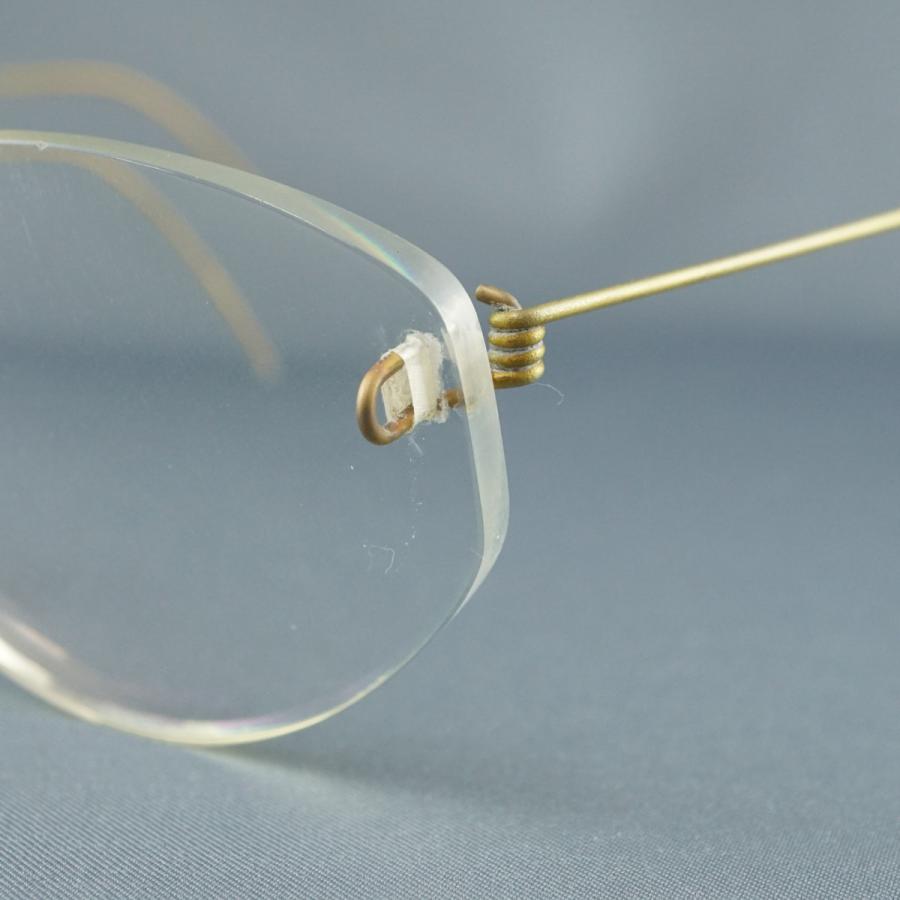 眼鏡 LINDBERG USED美品 リンドバーグ TB-155 イエロー リムレス ツー