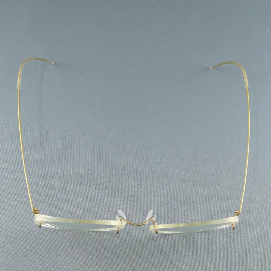 眼鏡 LINDBERG USED美品 リンドバーグ TB-155 イエロー リムレス ツー