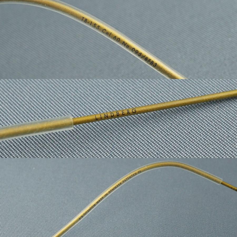 眼鏡 LINDBERG USED美品 リンドバーグ TB-155 イエロー リムレス ツー
