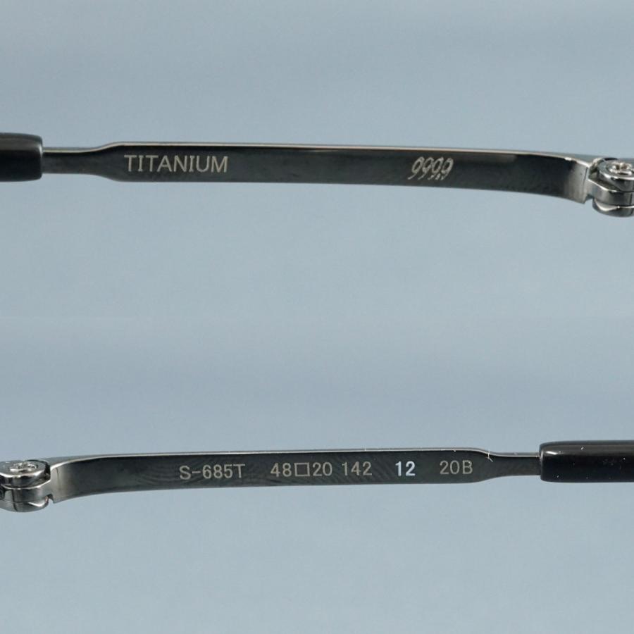眼鏡 999.9 フォーナインズ USED美品 S-685T col.12 ガンメタリック