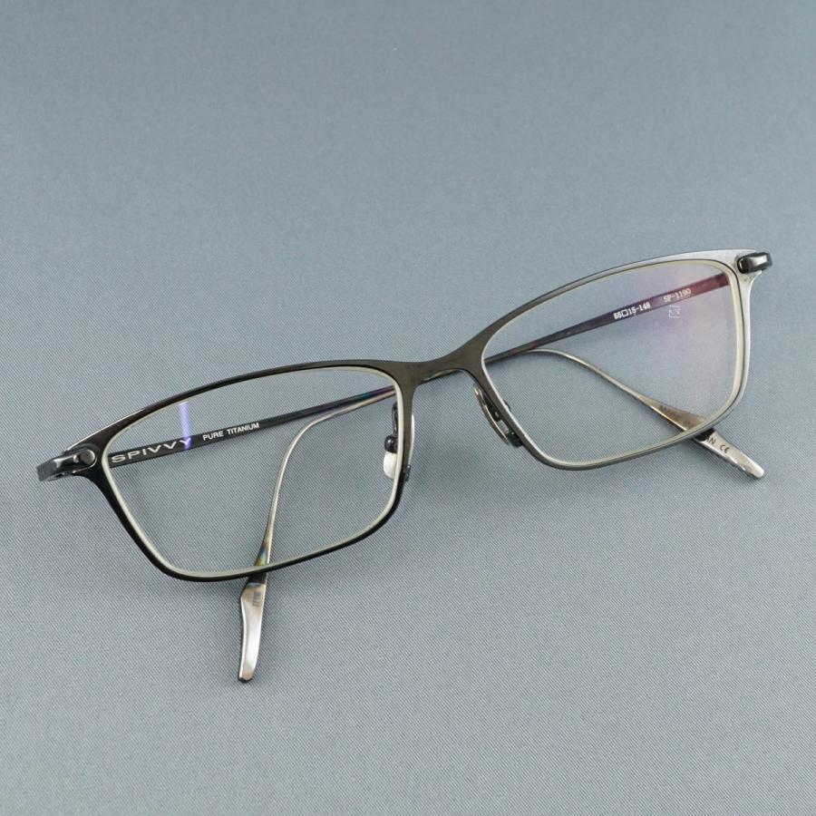 金子眼鏡 SPIVVY USED美品 SP-1190 スピビー ブラック メンズ チタン