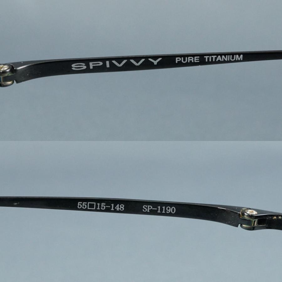 金子眼鏡 SPIVVY USED美品 SP-1190 スピビー ブラック メンズ チタン