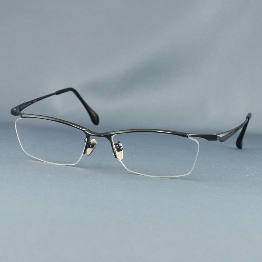 眼鏡 眼鏡市場 USED美品 シルバーコレクション SLV-523 ガンメタル