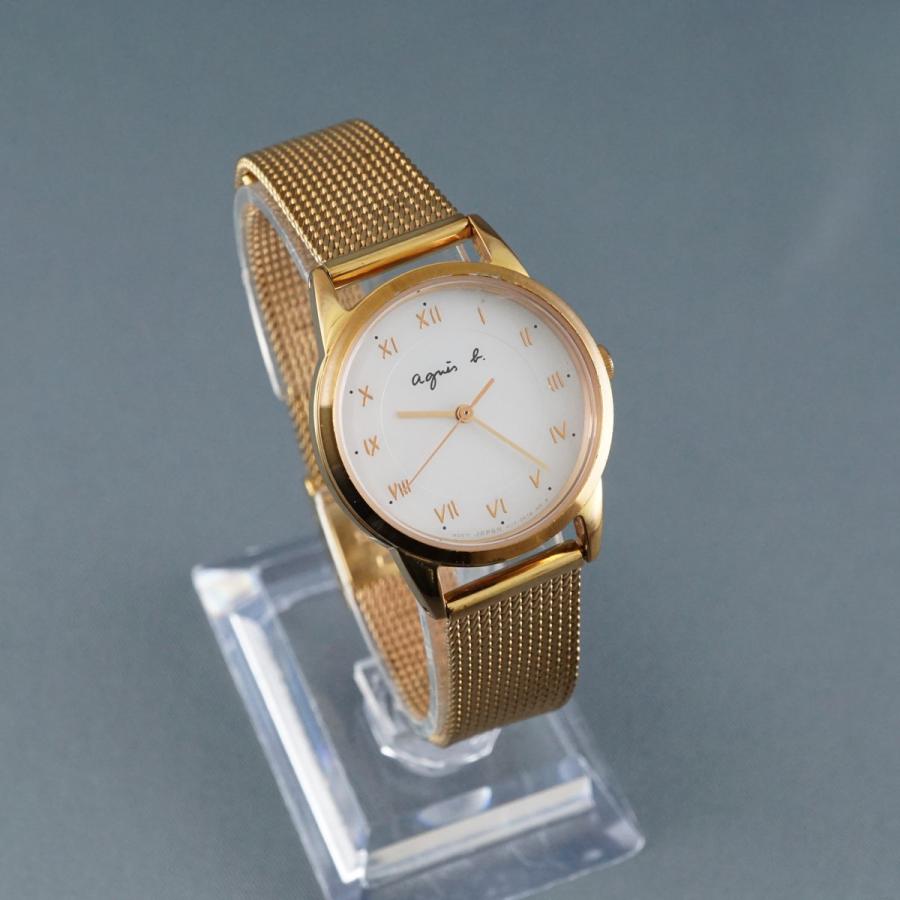 〜しま〜【アニエスベー】⭐️新品・未使用/agnes b./腕時計/ゴールド agnes b.（アニエスベー） 腕時計 V117-KNY0 ソーラー USED美品