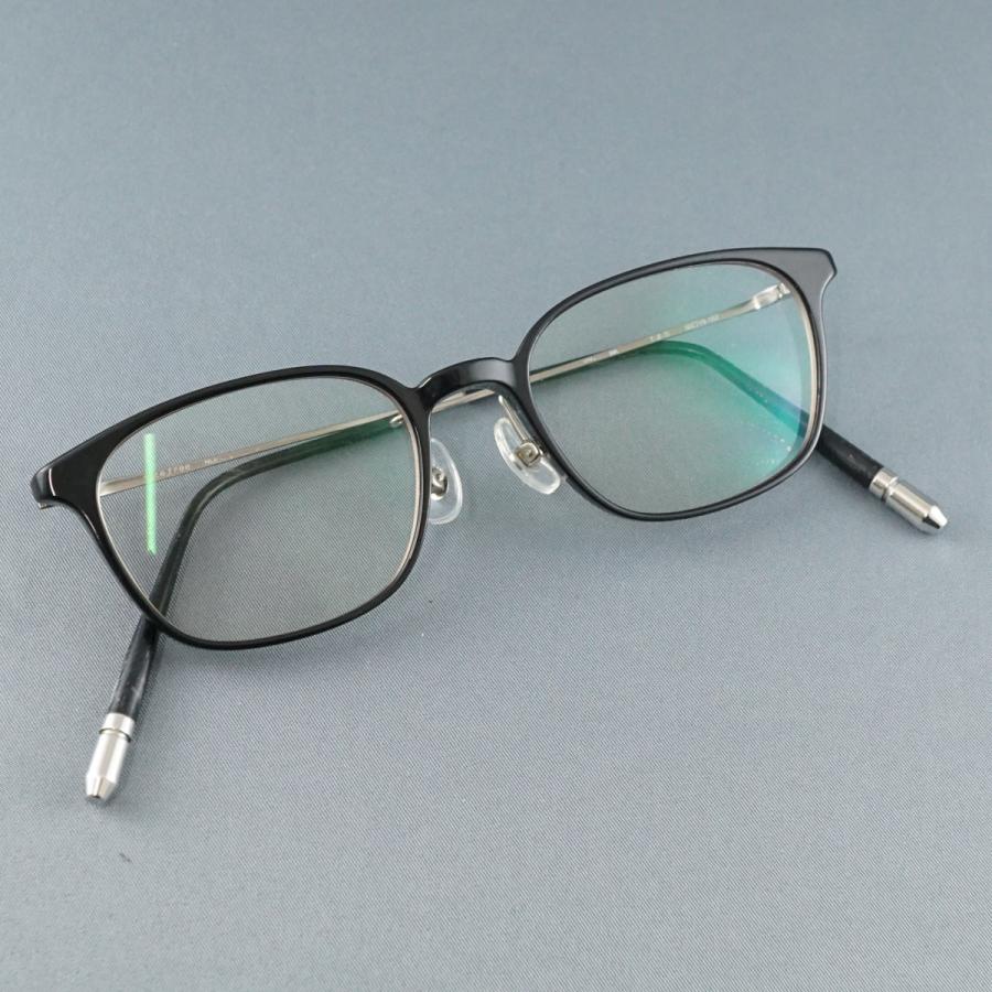 眼鏡 眼鏡市場 nose free NOF-202 USED品 ブラック ウェリントン