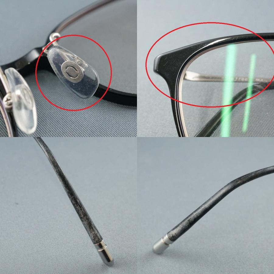 眼鏡 眼鏡市場 nose free NOF-202 USED品 ブラック ウェリントン