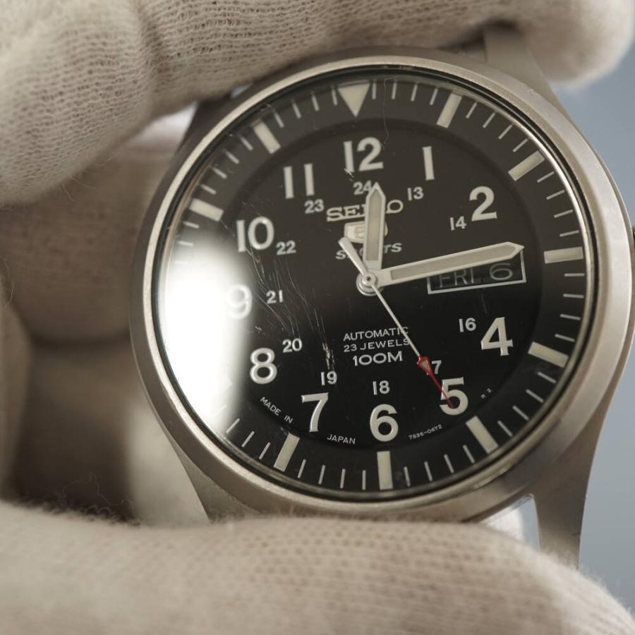 Seiko 5 Sports SEIKO SPORTS SNZG13 自動巻き腕時計 USED美品