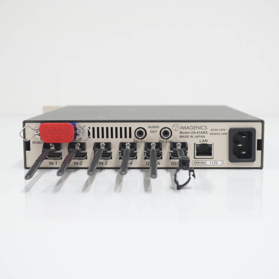IMAGENICS US-41ARS 業務用HDMIセレクター USED品 イメージニクス 4K HDMI信号 4入力1系統出力2分配 完動品 EX0023の画像