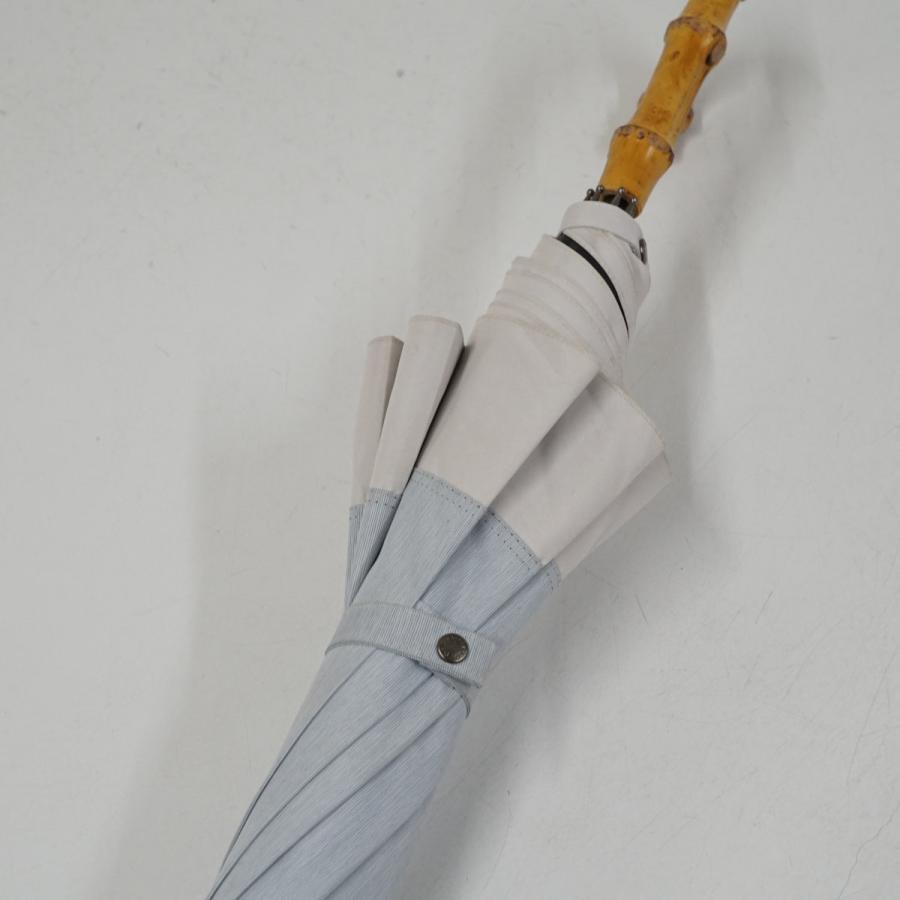 サンバリア100 男女兼用 完全遮光日傘 USED品 コンビmoku ブルー 寒竹