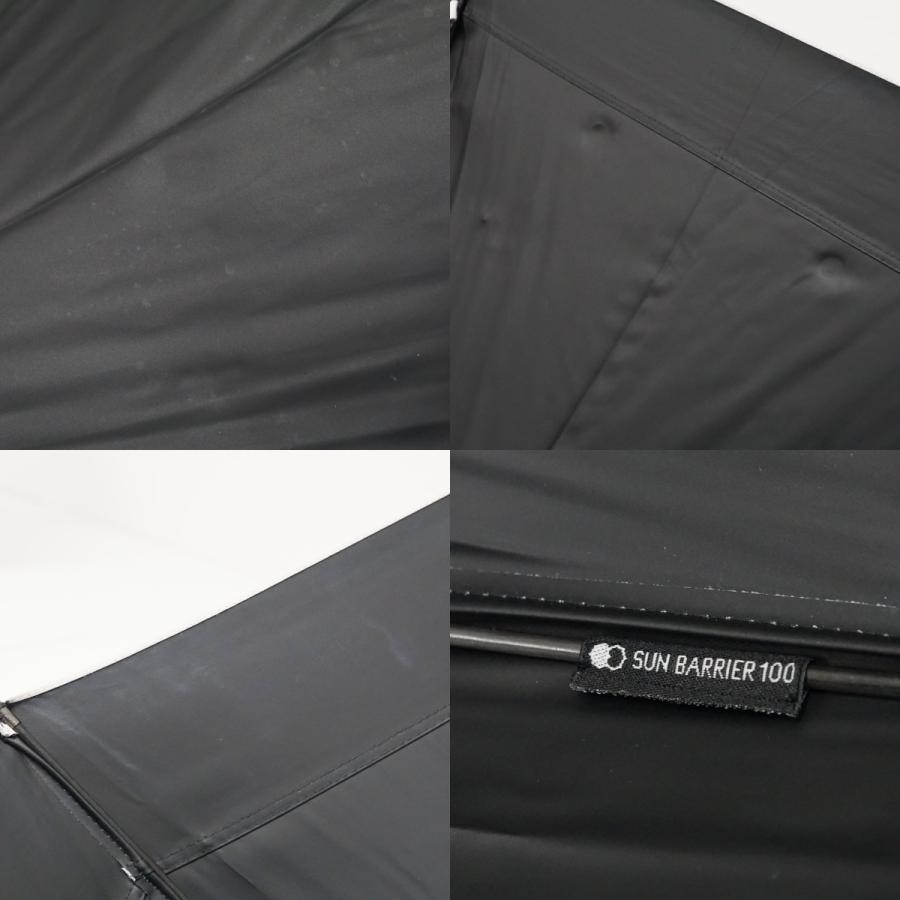 サンバリア100 男女兼用 完全遮光日傘 USED品 コンビmoku ブルー 寒竹