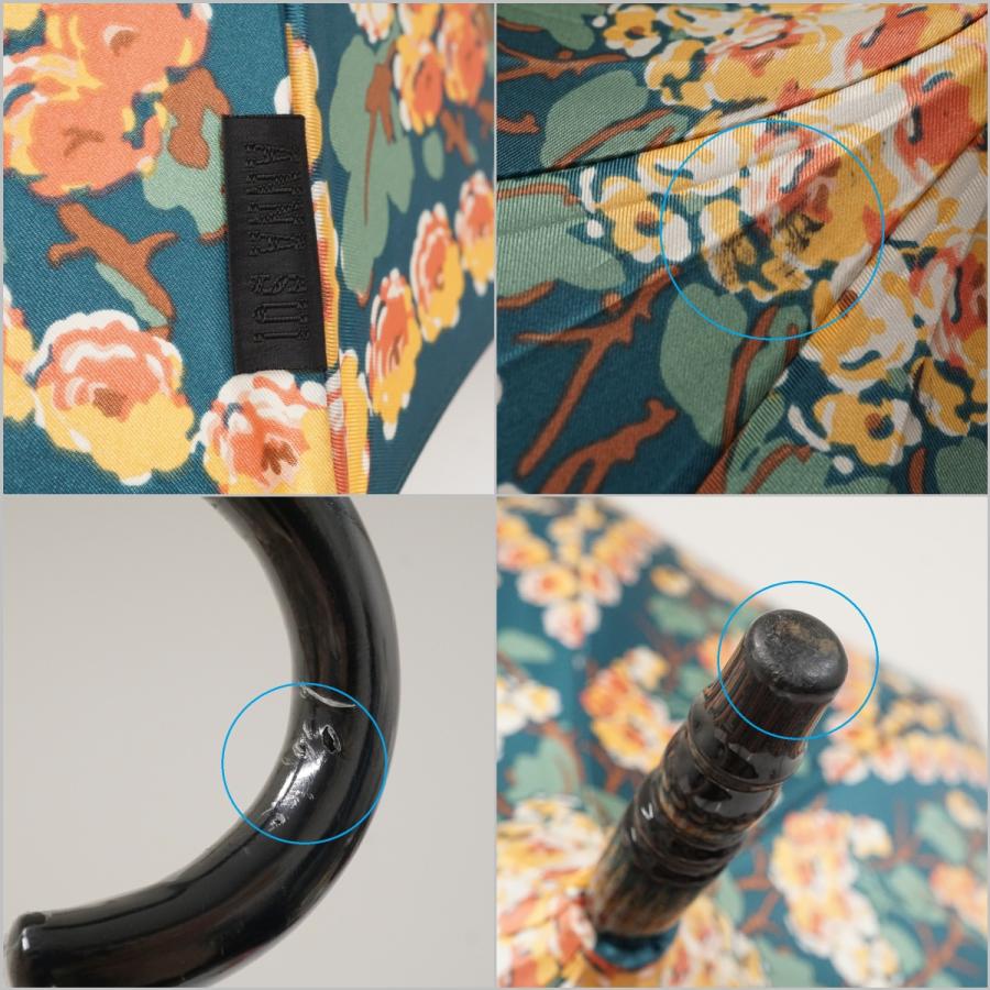 ANNA SUI（アナスイ） パゴダ傘 USED美品 フラワー グリーン 個性的