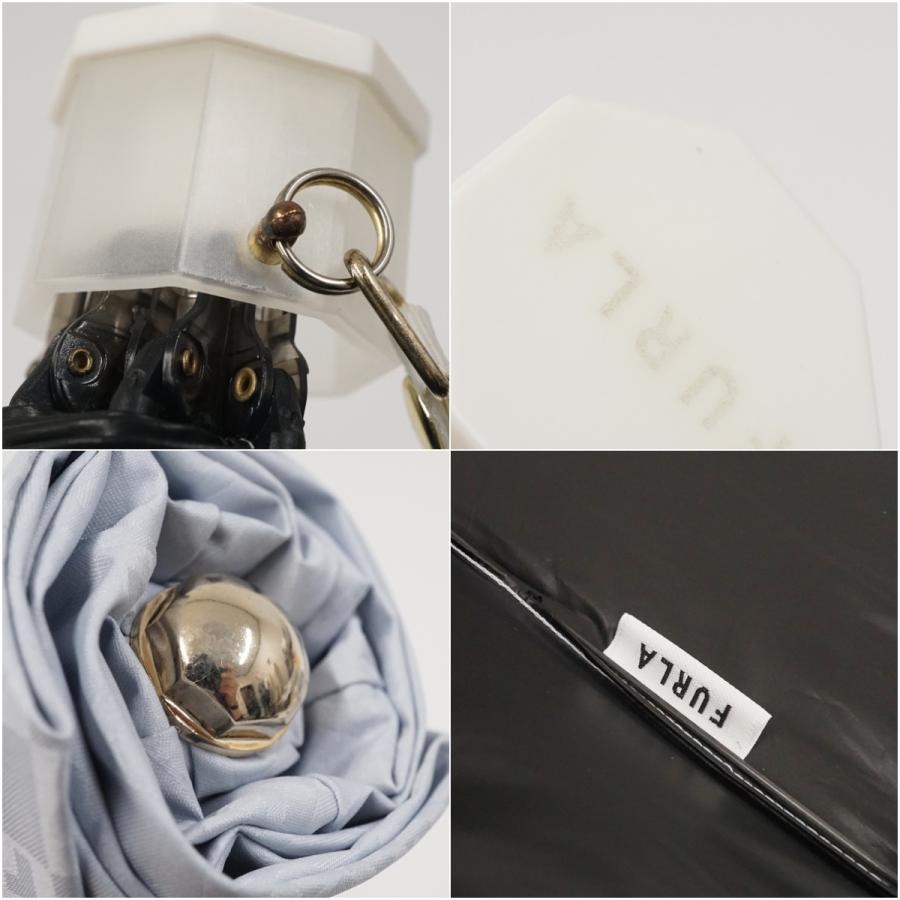 FURLA（フルラ） 折りたたみ日傘 USED美品 晴雨兼用 モノグラム ロゴ