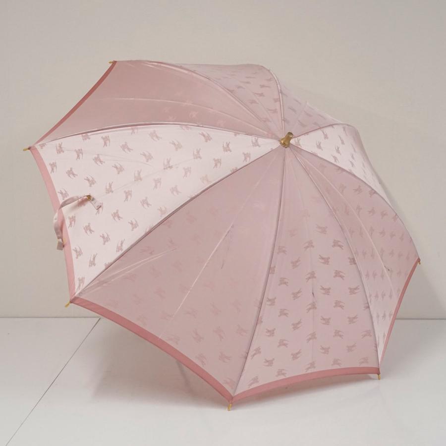 BURBERRY（バーバリー） 日傘 USED品 ホースマーク ピンク ロゴ UV