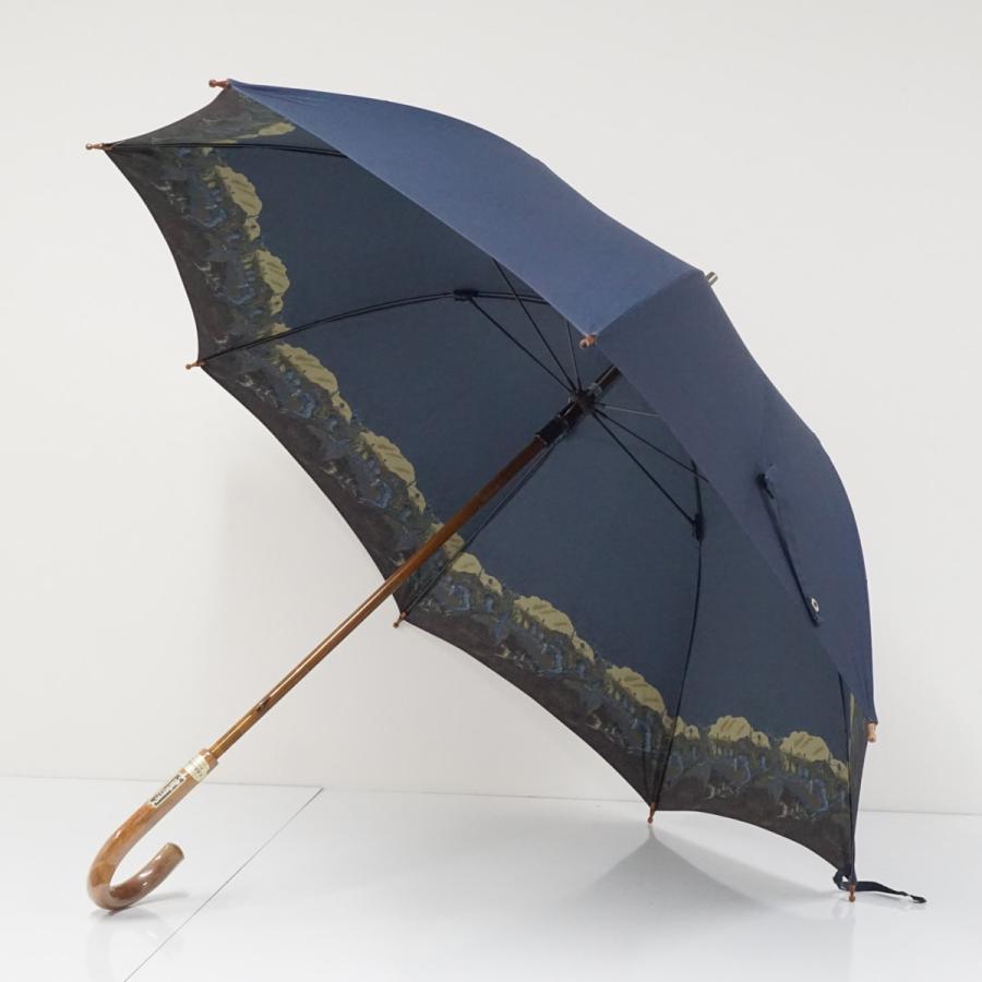 BURBERRY（バーバリー） 傘 USED品 紳士傘 ネイビー ホース 木製手元