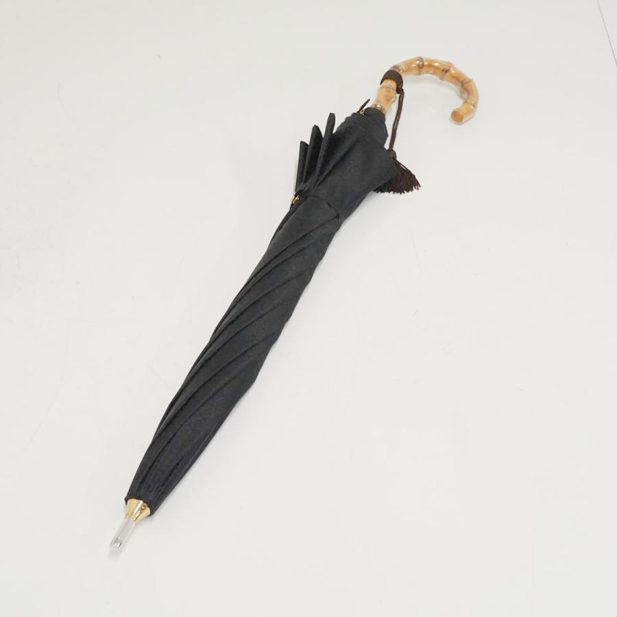 日傘 前原光榮商店 USED美品 晴雨兼用 花菱 ショート 墨色 ブラック