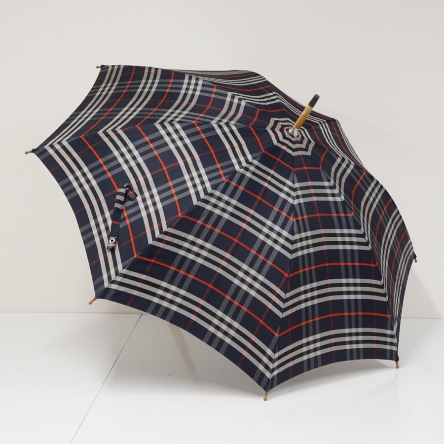 BURBERRY（バーバリー） 高級傘 USED美品 チェック ネイビー 定番柄