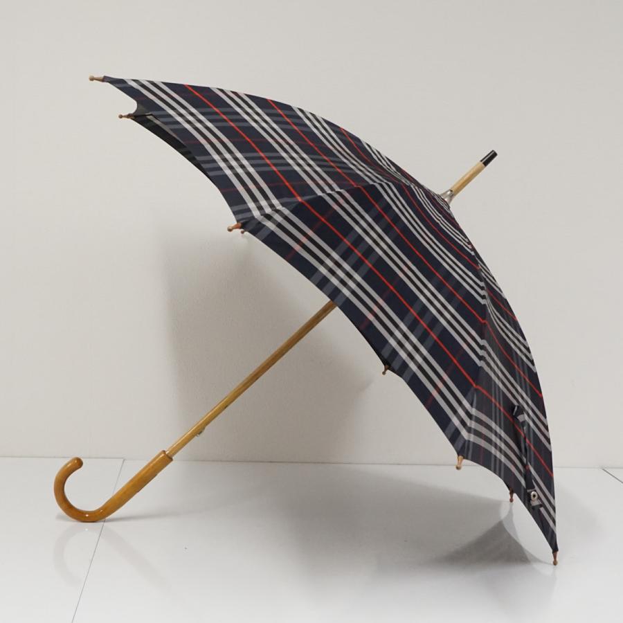 BURBERRY（バーバリー） 高級傘 USED美品 チェック ネイビー 定番柄