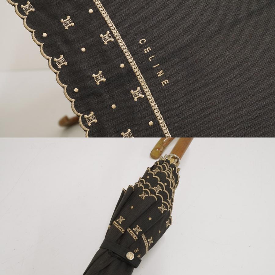 CELINE（セリーヌ） 日傘 USED品 マカダム 晴雨兼用 ブラック
