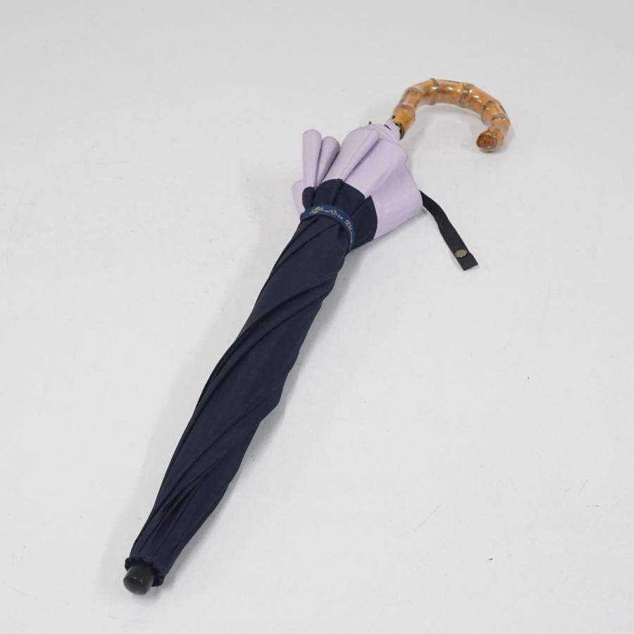 完全遮光折日傘 芦屋ロサブラン USED品 2段折 コンビ ネイビー