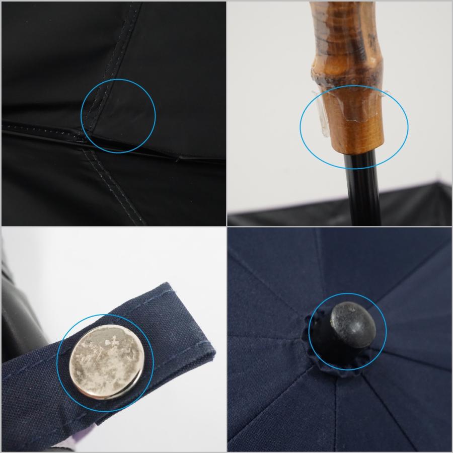 完全遮光折日傘 芦屋ロサブラン USED品 2段折 コンビ ネイビー