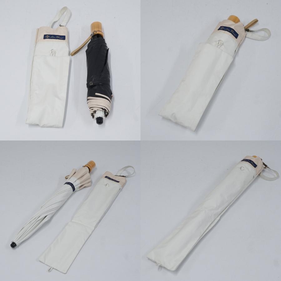 【新品未使用・タグ付き】芦屋ロサブラン 100%遮光 日傘 アイボリー 日傘 芦屋ロサブラン 完全遮光折日傘 USED品 2段 コンビ アイボリー