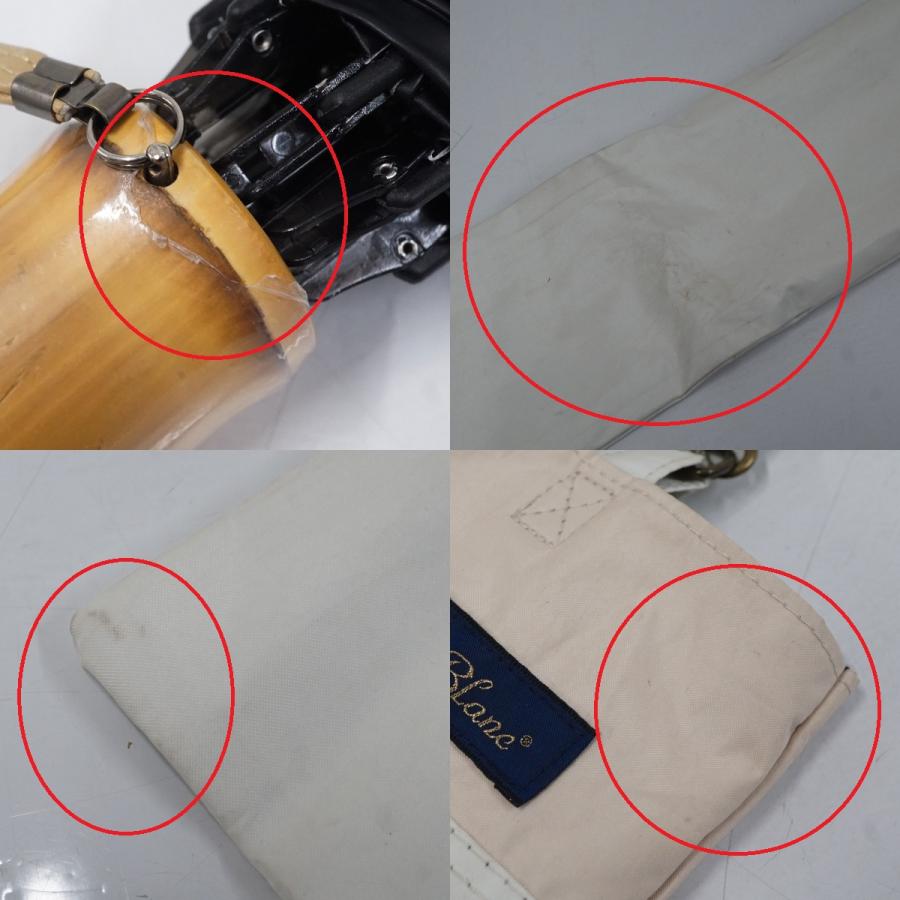 日傘 芦屋ロサブラン 完全遮光折日傘 USED品 2段 コンビ アイボリー