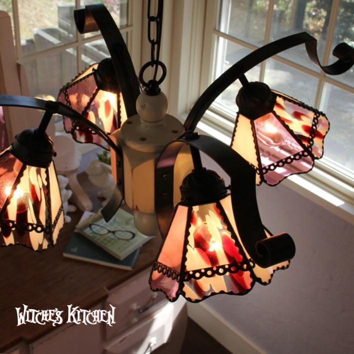 キ*ル様 3灯ステンドグラスシャンデリア キ*ル様 3灯ステンドグラスシャンデリア - シーリングライト・天井照明