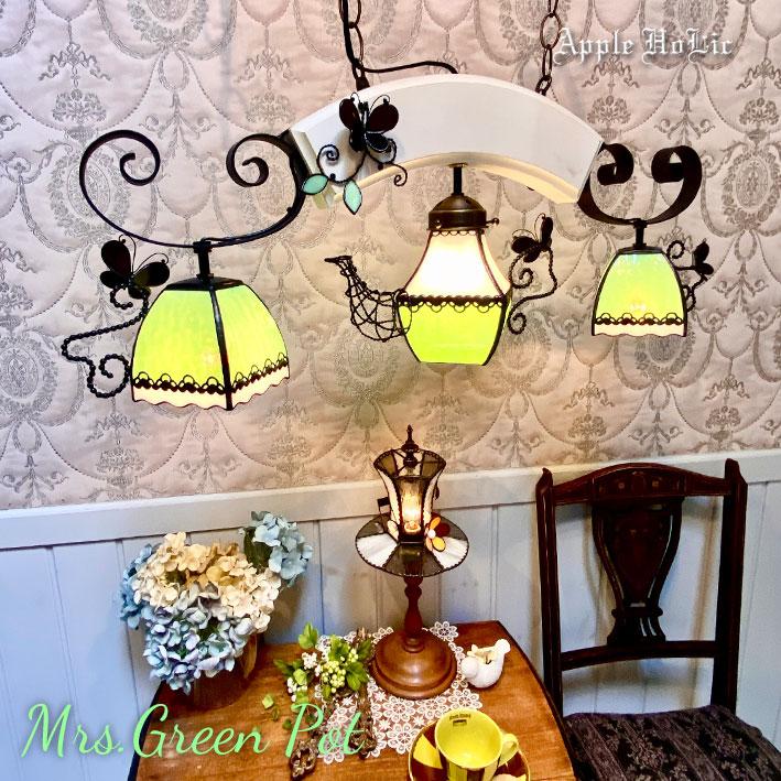 ペンダントライト 照明 おしゃれ 3Lights Mrs.Green Pot ・ミセス