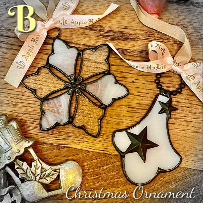作家 ハンドメイド クリスマス オーナメント 01 ガラス ステンド 作家 ハンドメイド クリスマス オーナメント 01 ガラス ステンド