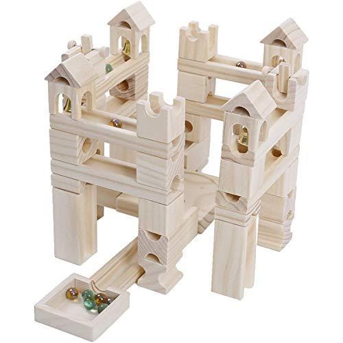 U Star 木製 パズル 立体 知育玩具 ビー玉転がし 積み木 80pcs スロープトイ ブロック その他おもちゃ オープニング大セール Www Le Vin Pas A Pas Com
