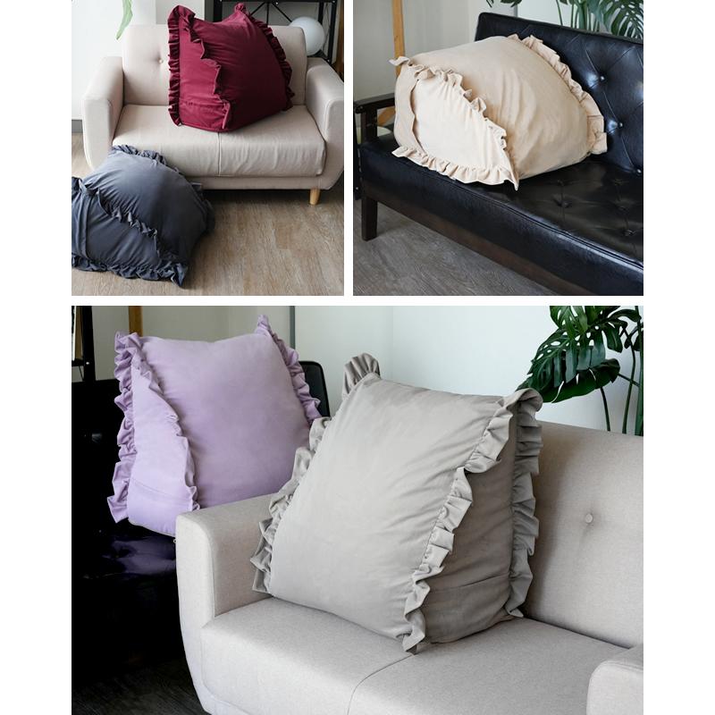 期間限定 収納袋 フリル付き収納袋 布団収納 毛布収納 背もたれになる 三角 ブランケット収納 タオルケット収納 送料無料 b510f カバーのみの販売 | With：）SOFA | 16