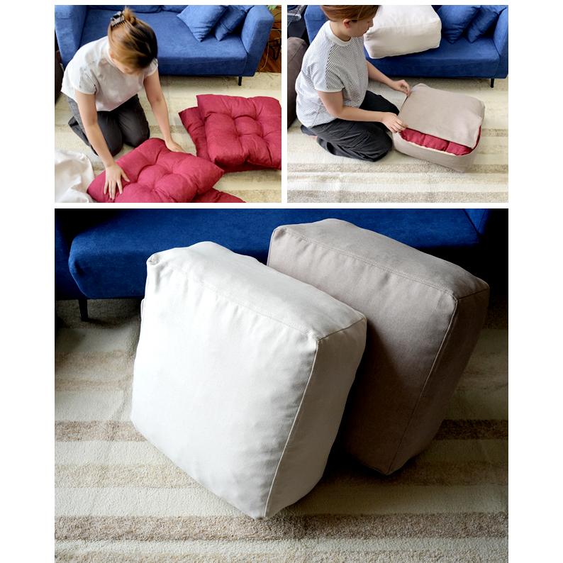 With：）SOFA（ウィズソファ） 収納袋 座布団収納 毛布収納 クッション
