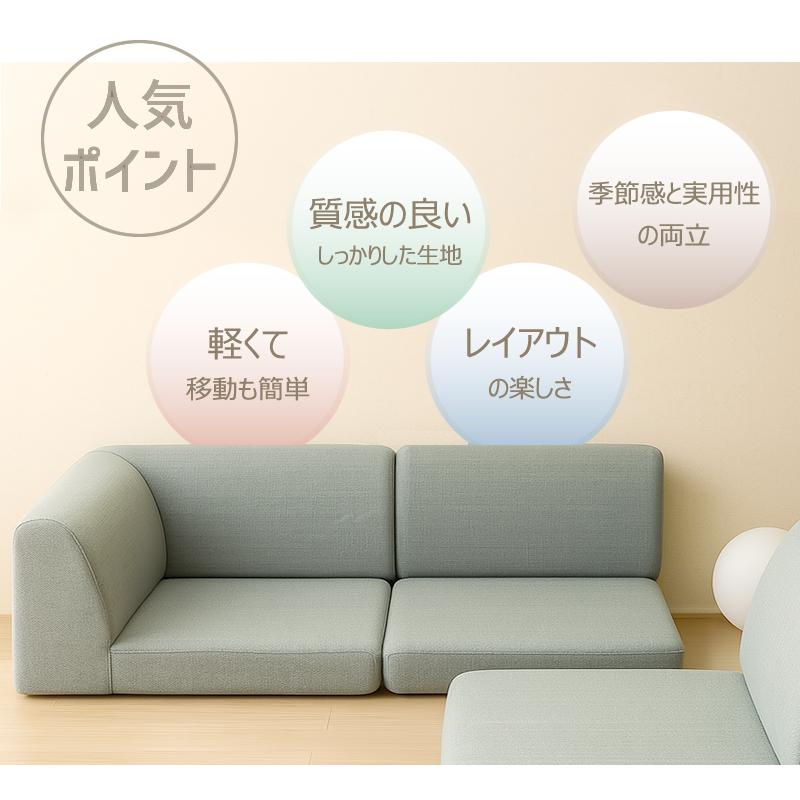 爆買 6点セット こたつソファ フロアソファー ローソファー こたつソファー ローソファ クッション フロアクッション こたつ用 コンパクト 軽い bas0001-2set | With：）SOFA | 06