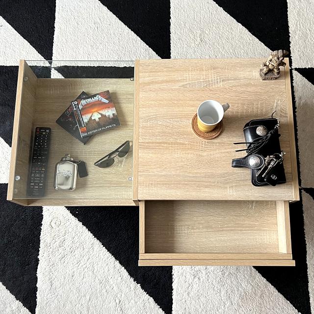 期間限定 テーブル センターテーブル 引出し付き メラミン ローテーブル リビングテーブル おしゃれ 北欧 収納 引き出し コンパクト スリム ct002 | With：）SOFA | 10