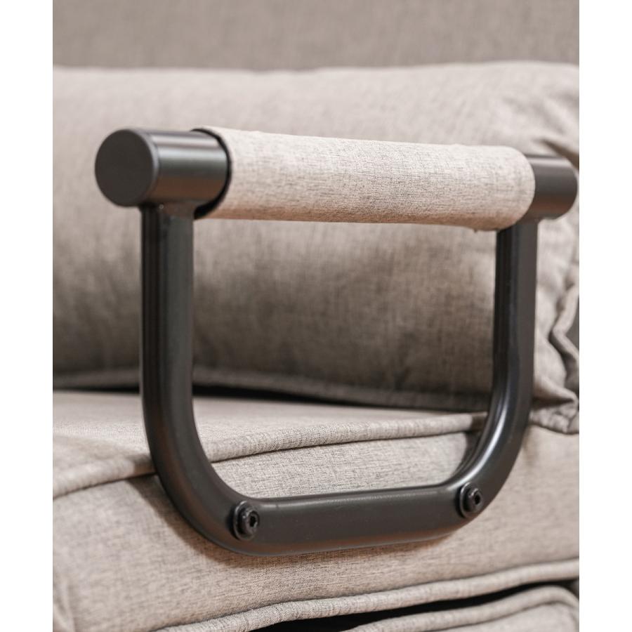 ソファベッド コンパクト 幅60cm 14段階リクライニング カバーリング仕様 脚収納式 さらさら生地 1人用 ソファ 1人掛け 省スペース msb60 | With：）SOFA | 11