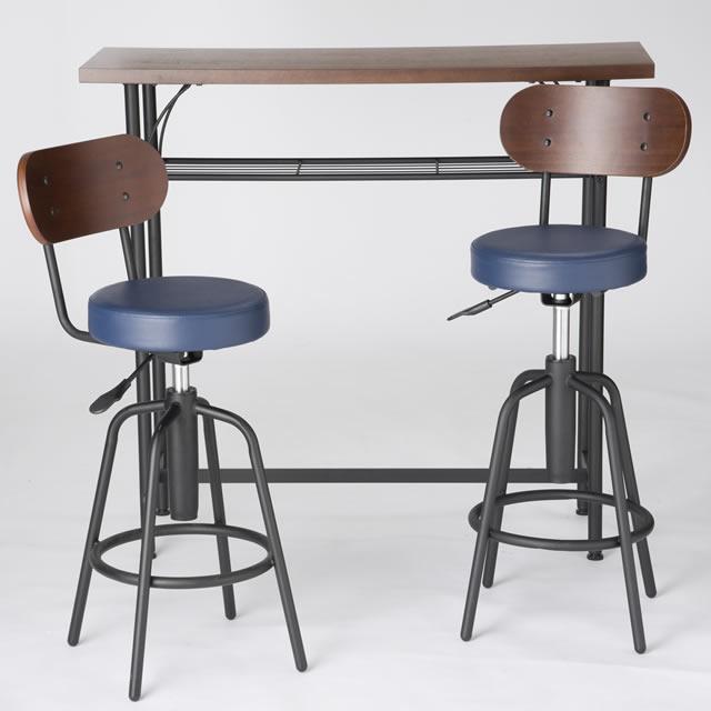 カウンターチェア カウンターチェアー 木製 背もたれ付き スツール