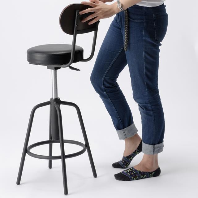 カウンターチェア カウンターチェアー 木製 背もたれ付き スツール